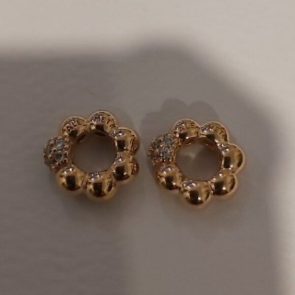 2 Pandora *Retired* Rose Polished and Pave Spacers with Clear Zirconia 788310CZ - Picture 7 of 11